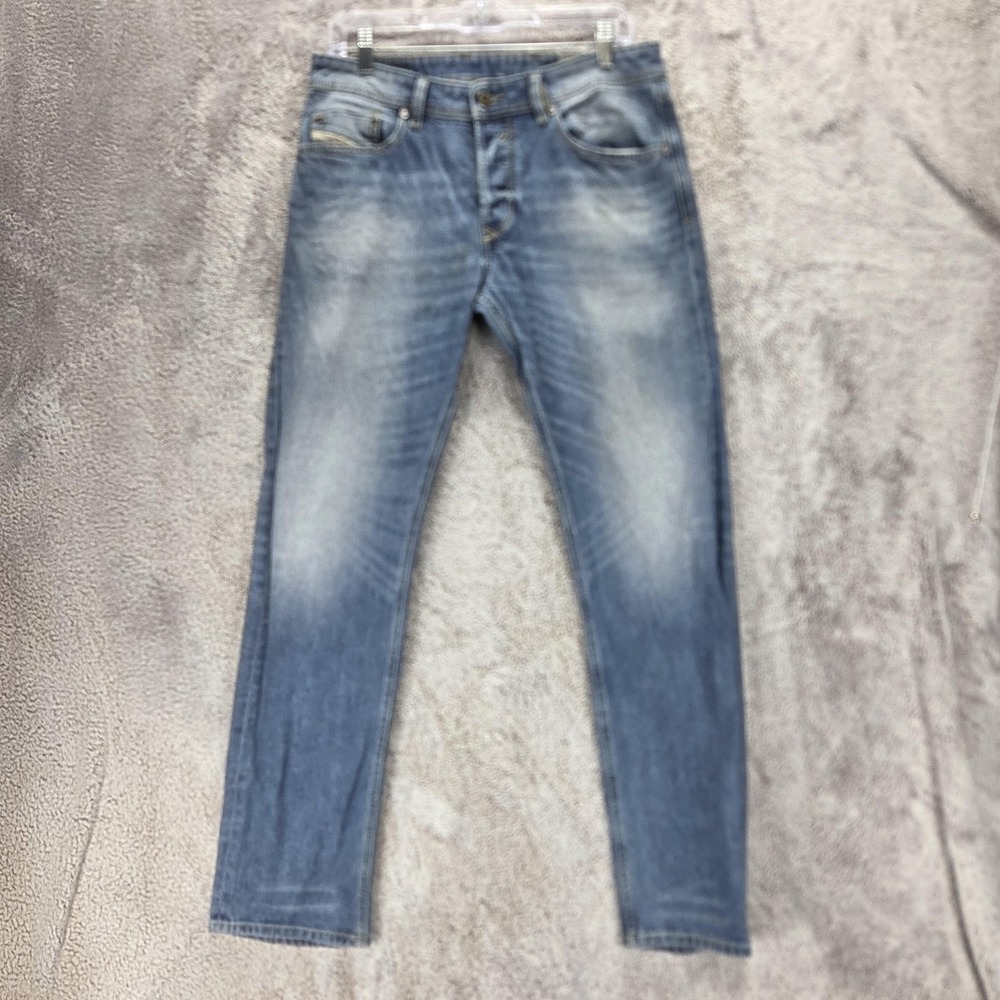 Diesel Jeans Mens 30x32 Blue Waykee Regular Straight Button Fly Stretch 0842H